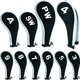 thumbnail image 1 of Funda para cabeza de palo de golf, protección de hierro, cuello largo, valor de impresión de números, 10 piezas, fundas para cabeza de palo de golf con cremallera, aptas para todas las marca, 1 of 4