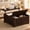 35.5" Brown, variant on Simple Deluxe Lift Top Coffee Table with Storage, 35.5" Square Coffee Tables for Living Room, Farmhouse Coffee Table with Large Hidden Storage, Coffee Tables with Lifting Top for Living Room (White)