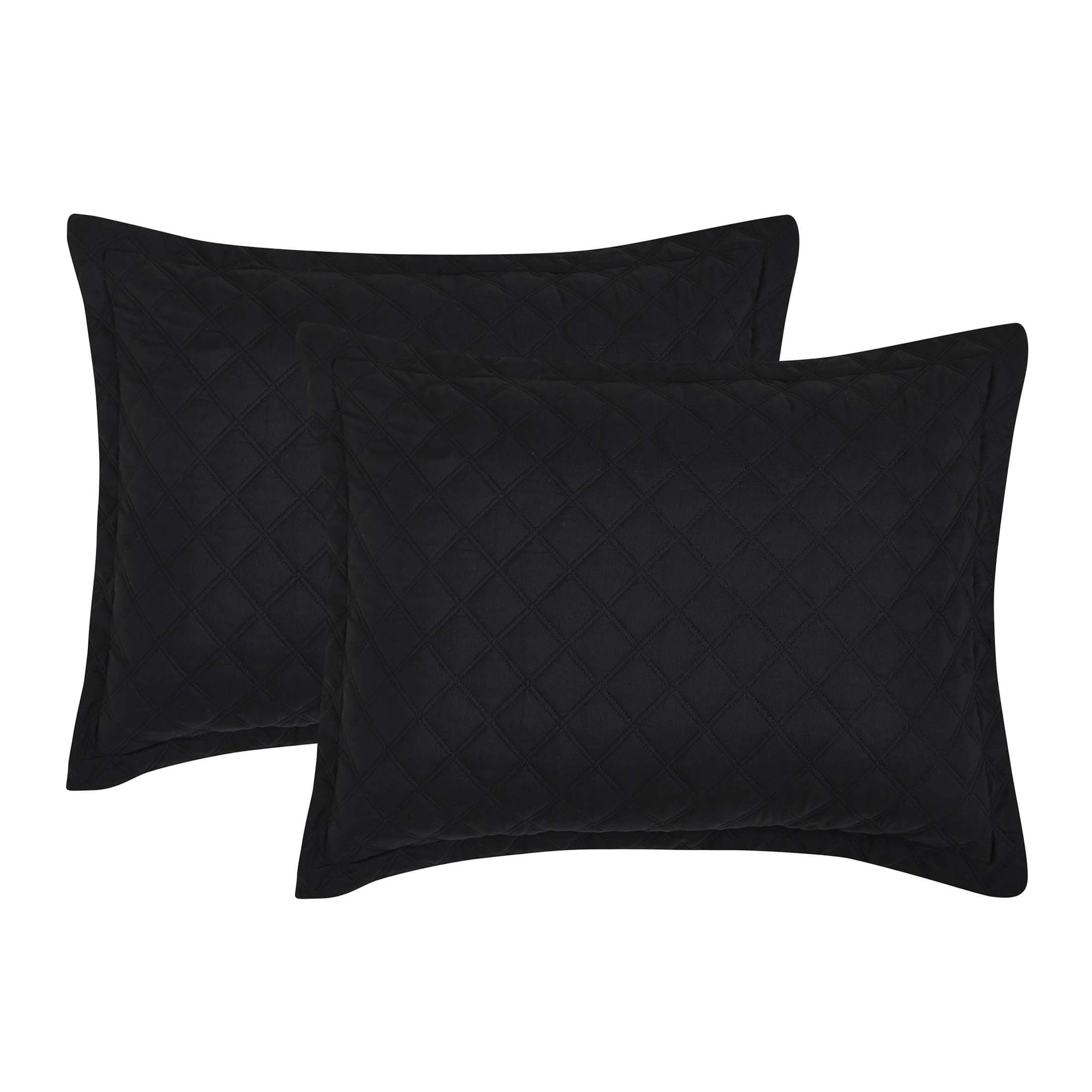 Mainstays All in One Lightweight Quilt Set and Sheet Set -7 Piece, King, Black