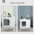 thumbnail image 4 of PawHut End Table Pet Cage Kennel with Two Doors for Medium Dogs, White, 4 of 10