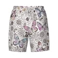 thumbnail image 4 of Lsque Mens Swim Trunks Vintage Butterflies Pattern - Bathing Suit Compression Liner - Beach Swim Shorts Swimwear - (S-3XL) - Stretch Quick Dry -Large, 4 of 9