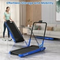 thumbnail image 3 of Barara King 3-in-1 3HP Compact Treadmill Small Running with Smart Apps Remote Control and Speakers, Walking Treadmill for Home Office, Home Gym, Navy, 3 of 7