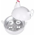 thumbnail image 1 of Olla eléctrica para huevos, forma de pollo, microondas, 4 vaporizadores, caldera, utensilios de cocina Ormromra LL-1761, 1 of 6