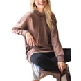 thumbnail image 2 of Oucaili Tops con capucha para mujer Sudaderas con capucha con cordón Jersey de manga larga Mini sudadera cómoda Vestido deportivo, 2 of 3