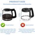 thumbnail image 2 of 12 Cup Coffee Maker Carafe Replacement Pot Compatible with Hamilton Beach Flexbrew Models: 49902 49915 49905C CM4309 49317 49467 49611 49904 49934 46230 46290 46293 Part Number: 990136800, 2 of 4