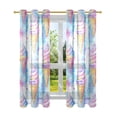 thumbnail image 7 of Yayeee Window Curtains Light Filtering 63"x42" Grommet Panel Pair Home Living Room Decor, Watercolor Ice Cream Pattern, 7 of 7