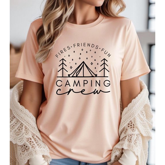 ChaChaCoo Camping Crew T-Shirt: Outdoor Adventure Graphic Tee