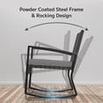 thumbnail image 3 of 4-Piece Patio Conversation Sets,Asofer Outdoor Sectional Furniture with Coffee Table,Loveseat and Rocking chair,Gray, 3 of 11