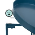 thumbnail image 3 of Kate and Laurel Celia Round Metal Foldable Accent Table, 15 x 26, Blue, Transitional Small Side Table with a Removable Magnetic Tray Tabletop and Space-Saving Folding Base, 3 of 7