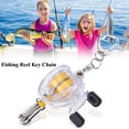thumbnail image 2 of HURRISE Fishing Keychain,Portable Fishing Reel Keychain Key with Retractable Steel Wire Belt Clip Lock Buckle,Fishing Reel Key Chain, 2 of 9
