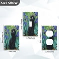thumbnail image 2 of Light Switch Cover Switch Plate Outlet Cover Plug Cover for Electrical Duplex Outlets Black Cat and Irises, 2 of 6