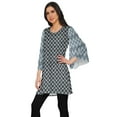 thumbnail image 2 of Moomaya Kurta Court Imprimé Kimono Tunique à Manches pour Femmes Tenue d'Été Kurti pour Dames, 2 of 5