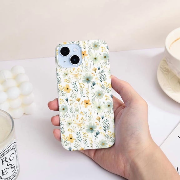 Yellow Wildflower Botanical Summer Phone Case Cute Floral Art with iPhone 17 to 11 Pro Max