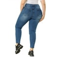 thumbnail image 3 of Agnes Orinda Women's Plus Size Mid Rise Stretchy Skinny Jeans Legging, 3 of 6