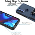 thumbnail image 4 of For Motorola Moto G pure/ G Power (2022) Case, 2 in 1 Phone Case for Moto G pure/ G Power（2022), Takfox Rubber & Rugged Shockproof Protection Heavy Duty with Ring Stand Kickstand Cover,Blue, 4 of 8