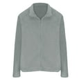 thumbnail image 3 of Inleife Women's Casual Long Sleeve Zip Up Jackets Turndown Collar Fall Winter Outerwear Casual Fuzzy Coats with Pockets, 3 of 5