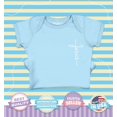 thumbnail image 2 of Shop4Ever Jesus Cross Cursive Script Pocket Size Baby's Bodysuit Infant Cotton Romper 18 Months Light Blue, 2 of 5