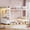 White, variant on Full Size Metal Bunk Bed with Storage & Wardrobe, Full Over Full Bunk Bed with Charging Station, Pegboard, 6 Drawers & Open Shelf, Safety Guard & Ladder, Saving Space, Max load 400lb, Rustic Brown