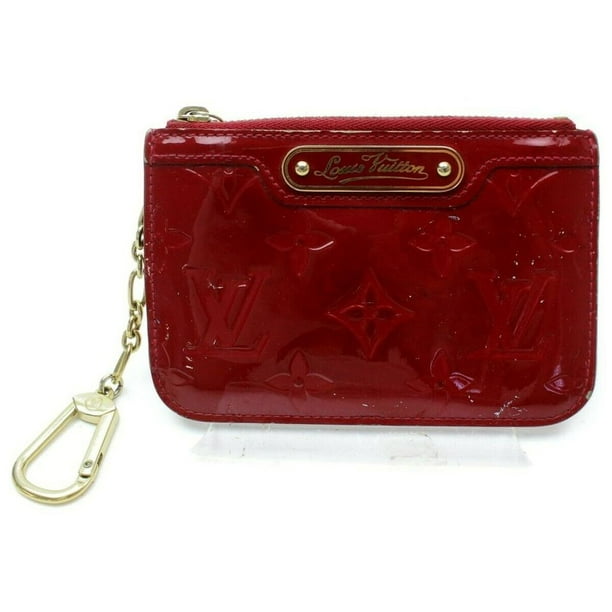 Pre-owned Louis Vuitton Pochette Cle Monogram Red