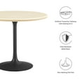 thumbnail image 5 of Modway Lippa 36" Round Modern Wood Dining Table in Brown and Black, 5 of 8