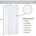 thumbnail image 4 of Clearance! Hiasan White Backdrop for Wedding  Decoration [2P], Rod Pocket High Density Polyester Photo Background, 5ft x 10ft, 4 of 6