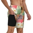 thumbnail image 3 of Daiia Succulent And Cactus Mens Swim Trunks Swim Shorts Quick Dry Swim Shorts with Mesh Lining Pockets-Medium, 3 of 9