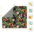 thumbnail image 3 of Naloa Watercolor Tropical Flowers Dish Drying Mat for Kitchen Counter, Heat Resistant Drainer Mats, Absorbent Draining Mat,Dish Rack Pad,16"x18", 3 of 8