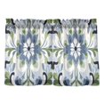 thumbnail image 7 of Yayeee Kitchen Curtains Tier Pair Light Filtering 27"x24" Rod Pocket Short Cafe Window Panel, Green Floral, 7 of 7