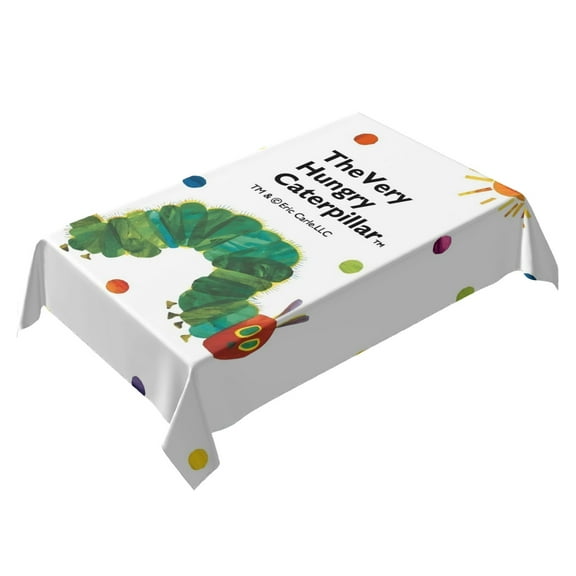The Very Hungry Caterpella Themed Square Tablecloth 54 * 72 Inches Durable Stylish