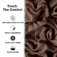 thumbnail image 3 of Casa Lino 4Pc Premium Bath Towels (54" x 27") - 100% Cotton, 400GSM, Ultra Soft & Absorbent (Coffee), 3 of 6