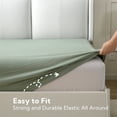 thumbnail image 3 of Mildly 22" Extra Deep Pocket Fitted Sheet, Ultra-Soft, Premium 1800 Collection - Twin XL, Sage Green, 3 of 8