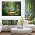 thumbnail image 1 of Bright Green Forest in Morning - Landscape Photography Canvas Print, 1 of 3
