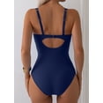 thumbnail image 5 of Eytino Swimwear for Women One Piece Swimsuit Tummy Control Ruched U-Wire Cutout Bathing Suit Swimwear, 5 of 10