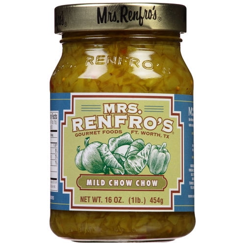 Mrs. Renfro’s Mild Chow Chow Relish, 16 oz, Gluten-Free, No Artificial Preservatives