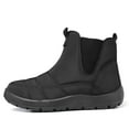 thumbnail image 2 of FAMITION Womens Winter Snow Boots Warm Faux fur Lined Ankle Boot Waterproof Slip On Short Booties Comfortable Outdoor Walking Boots Black Size 5, 2 of 4
