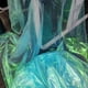 thumbnail image 4 of Zhuge Tela de encaje de organza con degradado láser de arcoíris mágico de 3 yardas para cortinas, fondo de fotografía, fiestas, bricolaje, decoración del hogar (azul claro mágico), 4 of 4