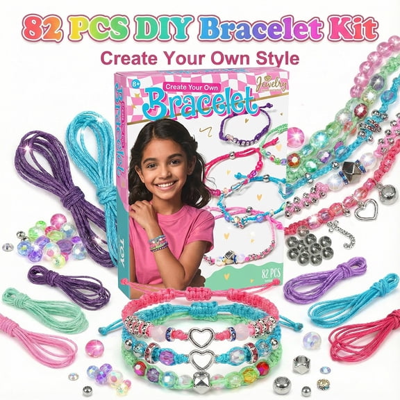 Toymingle Family Bracelet Craft Jewelry Making Kit Teen Multicolor Acrylic