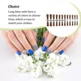 thumbnail image 3 of Fake Nail Set French Style Scratch Resistant Press-on Fingernails Full Cover Removable Trimble Adjustable Manicure Stickers Type 12, 3 of 6
