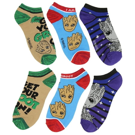 

Guardians of the Galaxy I Am Groot 3 Pack Ankle Socks Apparel