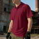 thumbnail image 3 of Mens Casual de Manga Corta Botón Abajo Camisas de Malla Elástica de Bolsillo Cuello de Vuelta de Verano, Camisas de Manga Corta para Hombre con Bolsillo, 3 of 6