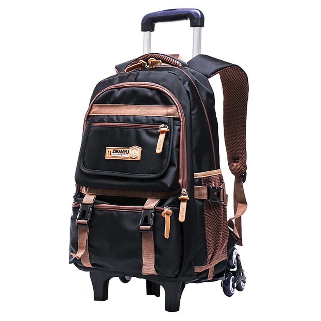 Student Rolling Backpack Detachable Luggage Wheeled Backpack School
