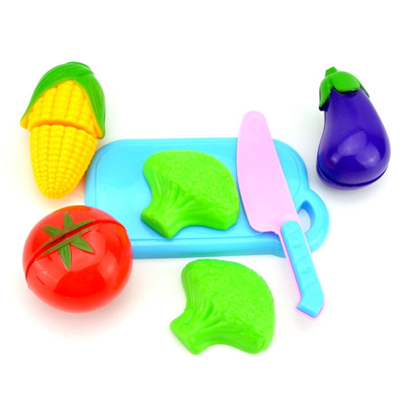 New Kids Children Simulation Kitchen Cut Fruit Vegetables Toys Set 35DI 