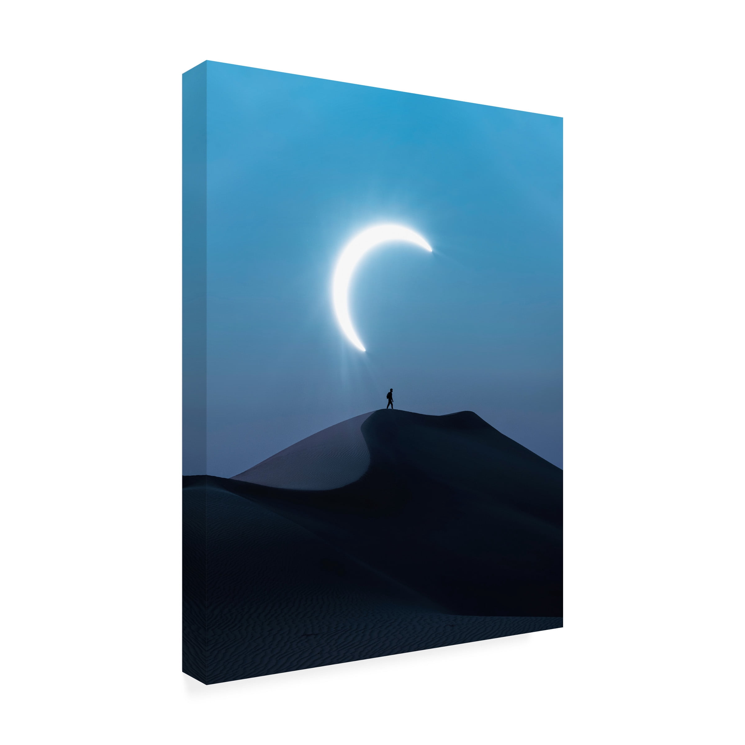 Trademark Fine Art Ahmed Aldaie Fascinating View Of The Solar Eclipse Canvas Wall Art