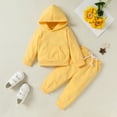 thumbnail image 5 of Younger Tree Toddler Fall Outfits for Girl Boy Long Sleeve Hoodie Top and Long Sweatpants Set Toddler Sweatsuit for 18-24 Months, 5 of 7