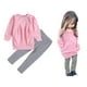 thumbnail image 1 of Cm C&M Wodro Ropa Para Niñas Pequeñas, Conjunto De Camisetas De Manga Larga Cálidas De Invierno Y Pantalones Largos (Rosa-2 5-6X), 1 of 1