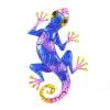 thumbnail image 1 of Estatua Colgante Figura Gecko - Adornos de pared de lagarto Gecko colgante de metal para exteriores (azul), 1 of 4