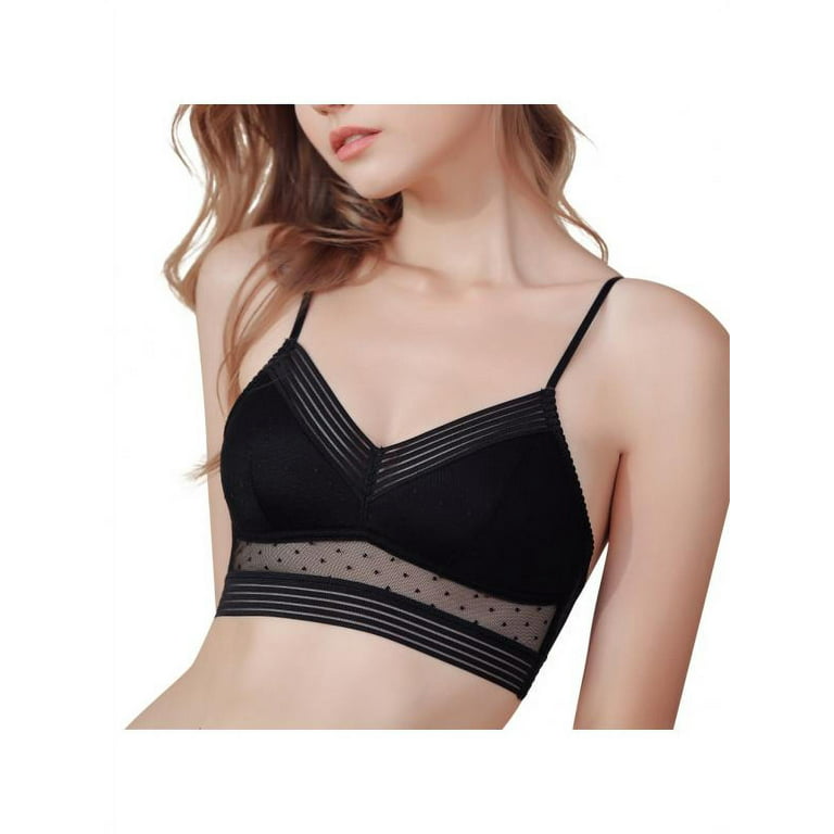 Sexy Backless Strapless Bra Push Up Plus Size Bras For Women Thin Lace Mesh  Lingerie Brassiere Low Back Underwear 