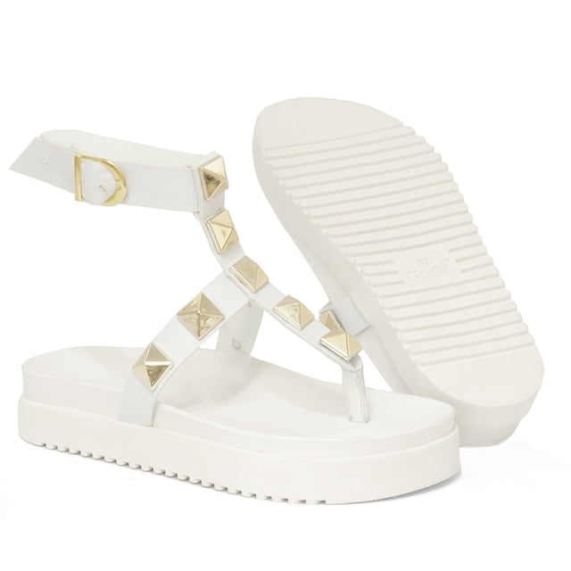 Papete Plataforma Sandalia Mujer GuGi 900-GG Birken Con Detalles De Pirámide Deng Xun unisex