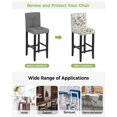 thumbnail image 3 of Pink Spring Floral Bar Stool Covers Set of 6, Elegant Pastoral Flowers Birds Watercolor Stretch Bar Chair Covers with Backs, Removable Pub Counter Height Chair Cover for Kitchen Dining Room Cafe, 3 of 7