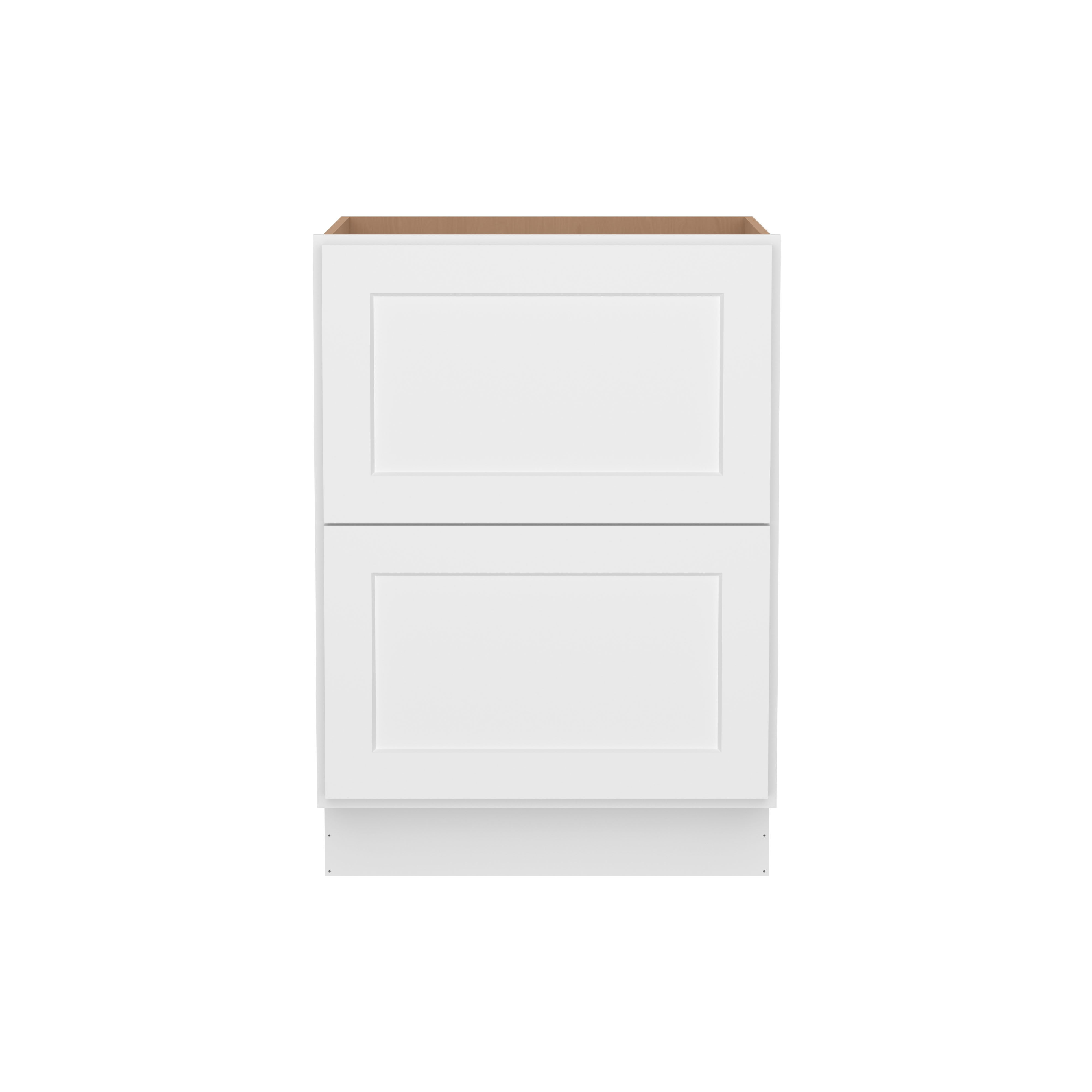 Furinno Shaker Drawer Base Kitchen Cabinet with 2-Drawers, Ready to Assemble, 24 D x 24 W x 34.5 H, White
